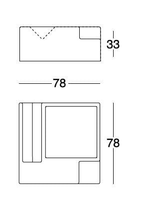 Квадратный садовый столик с подносом Longhi Loveluxe ARCH-00090944 - Вид №4
