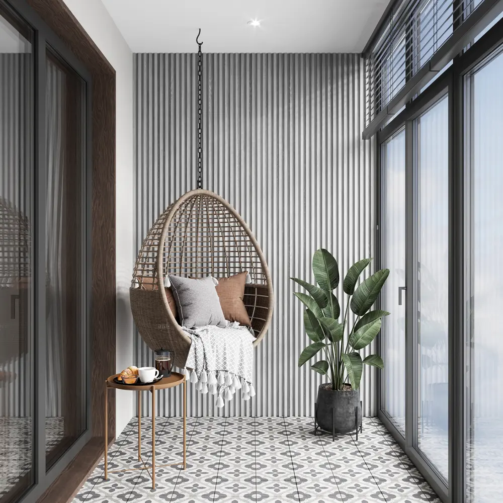 DEKOR PANEL Стеновая панель ПВХ Рейка под дуб светло-серый 88537723 STLM-1341164 - Вид №5