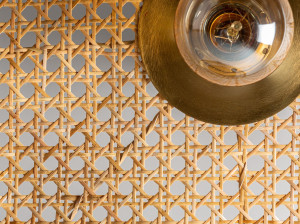 Венская соломенная настенная лампа