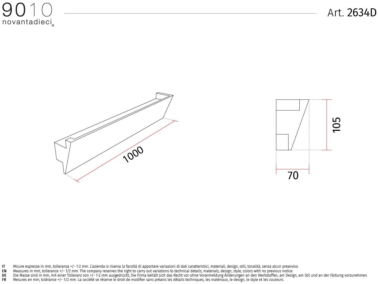 9010 novantadieci Регулируемый настенный светильник led из cristaly®  2634a/b/c/d  - Вид №4