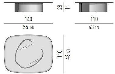 Minotti Прямоугольный стеклянный журнальный столик для гостиной sun-id-1372252 - Вид №1