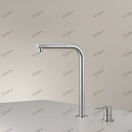 два отверстия смеситель с поворотным носиком и выдвижная ручной душ  INV84 CEADESIGN 