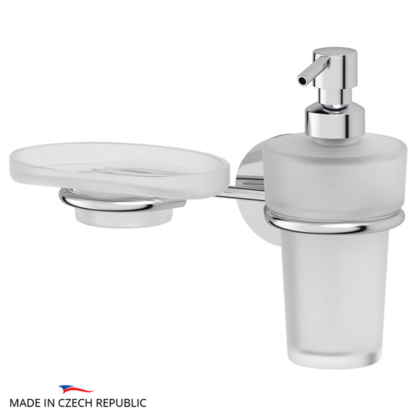 Держатель с матовыми дозатором 250 мл и мыльницей Ellux ELEGANCE ELE 008-C04 sun-id-561292 - Вид №2