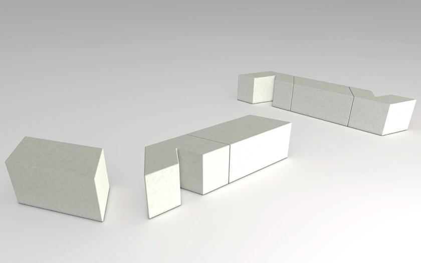 Manufatti Viscio Модульная скамья из реконструированного камня без спинки Viceversa sun-id-1430632 - Вид №1