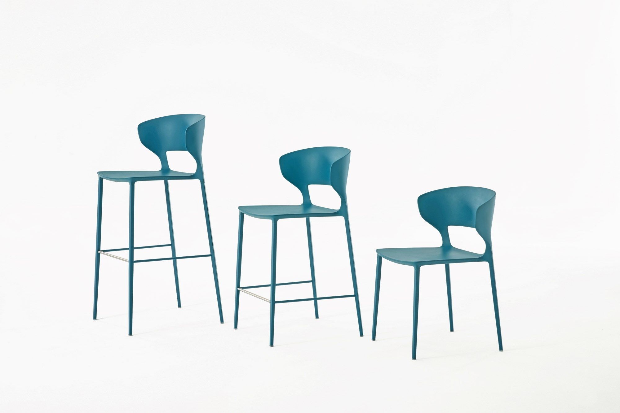 Полиуретановый высокий стул с подставкой для ног Desalto Koki ARCH-00146703 - Вид №9