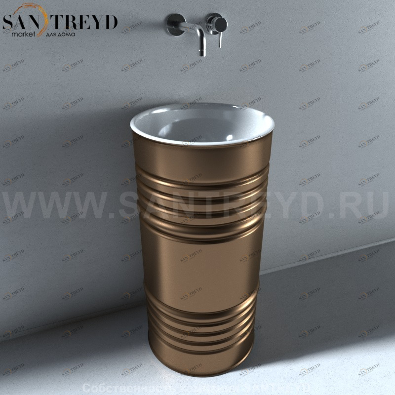 474387 Напольная раковина стоящая круглая Kerasan Artwork