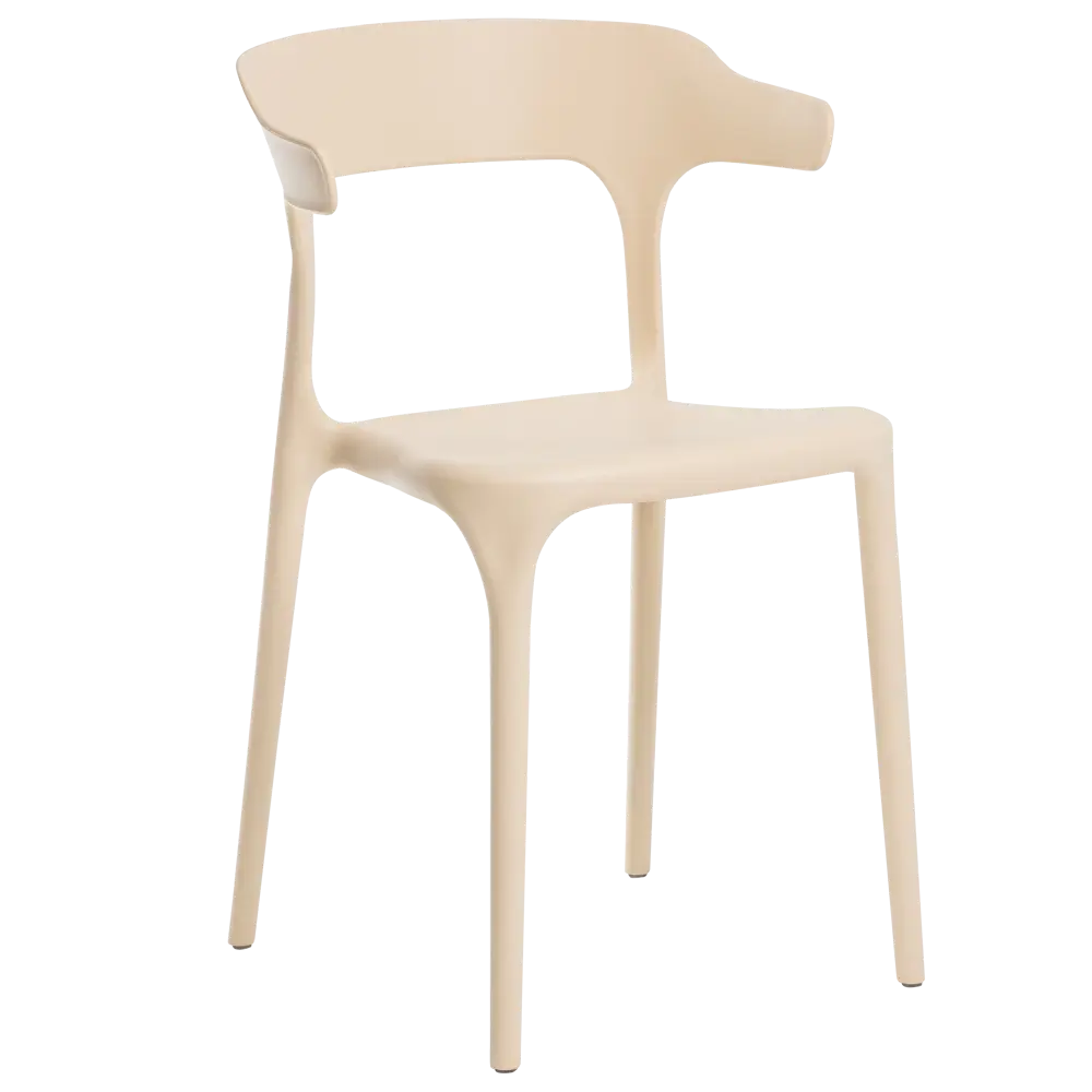 Стул Roero 48x74x46.5 см полипропилен цвет бежевый 89316082 STLM-2033765 Santreyd