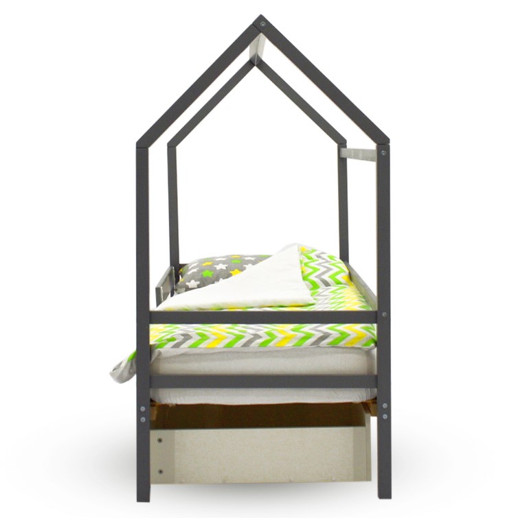 Кровать-домик детская графит Svogen БЕЛЬМАРКО  00-3833068 Серый Santreyd  - Вид №3