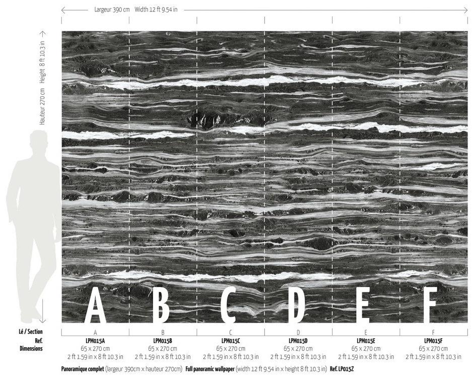 Koziel Панорамные моющиеся обои с эффектом мрамора Marbles Lpm015 - Вид №3