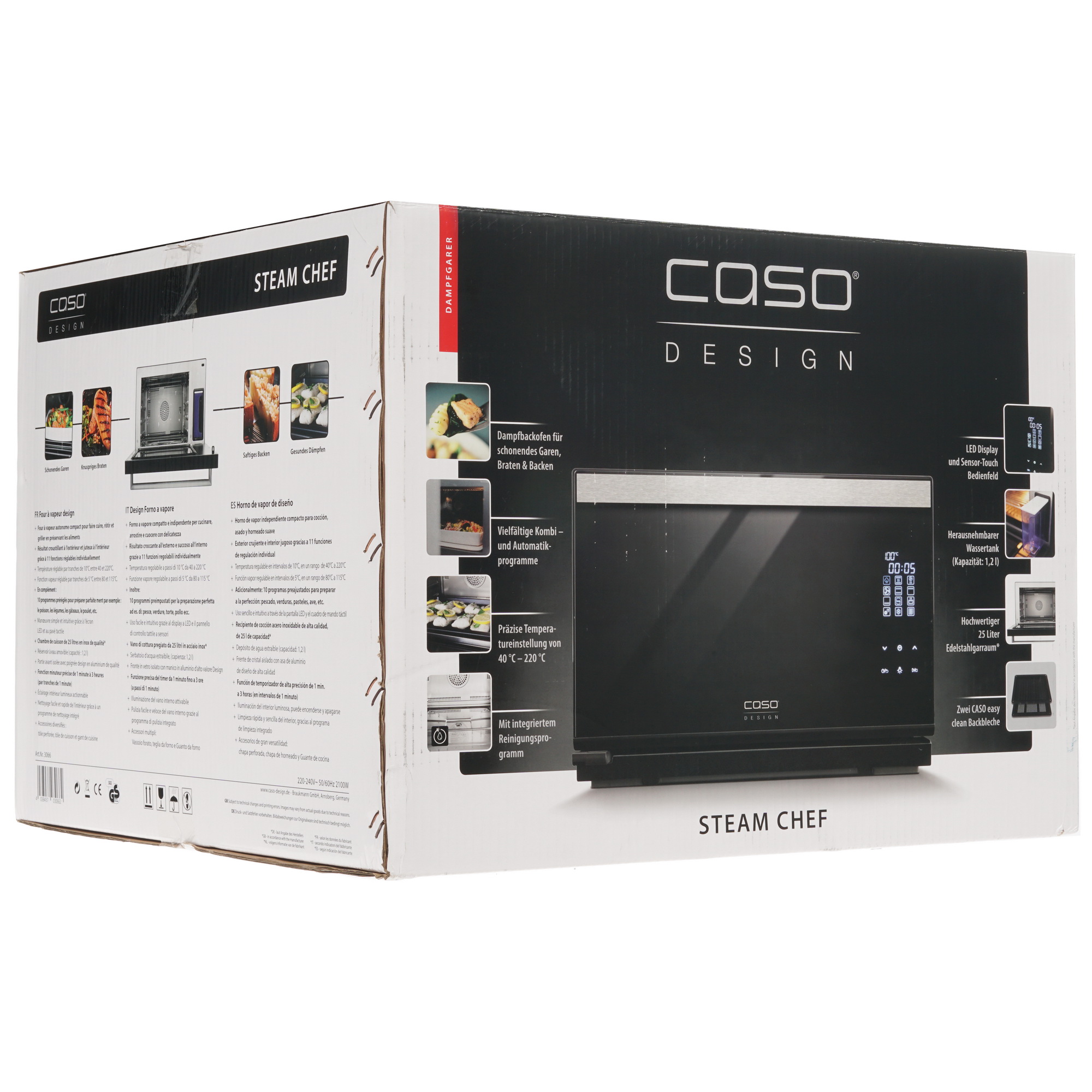 8191423 Мини-печь CASO SteamChef черный STDN-0015973 - Вид №11