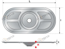 Дюбель UBL 02 82 410 UBL Tecfi 82 х 40 х 1 х 3,2  10,5 