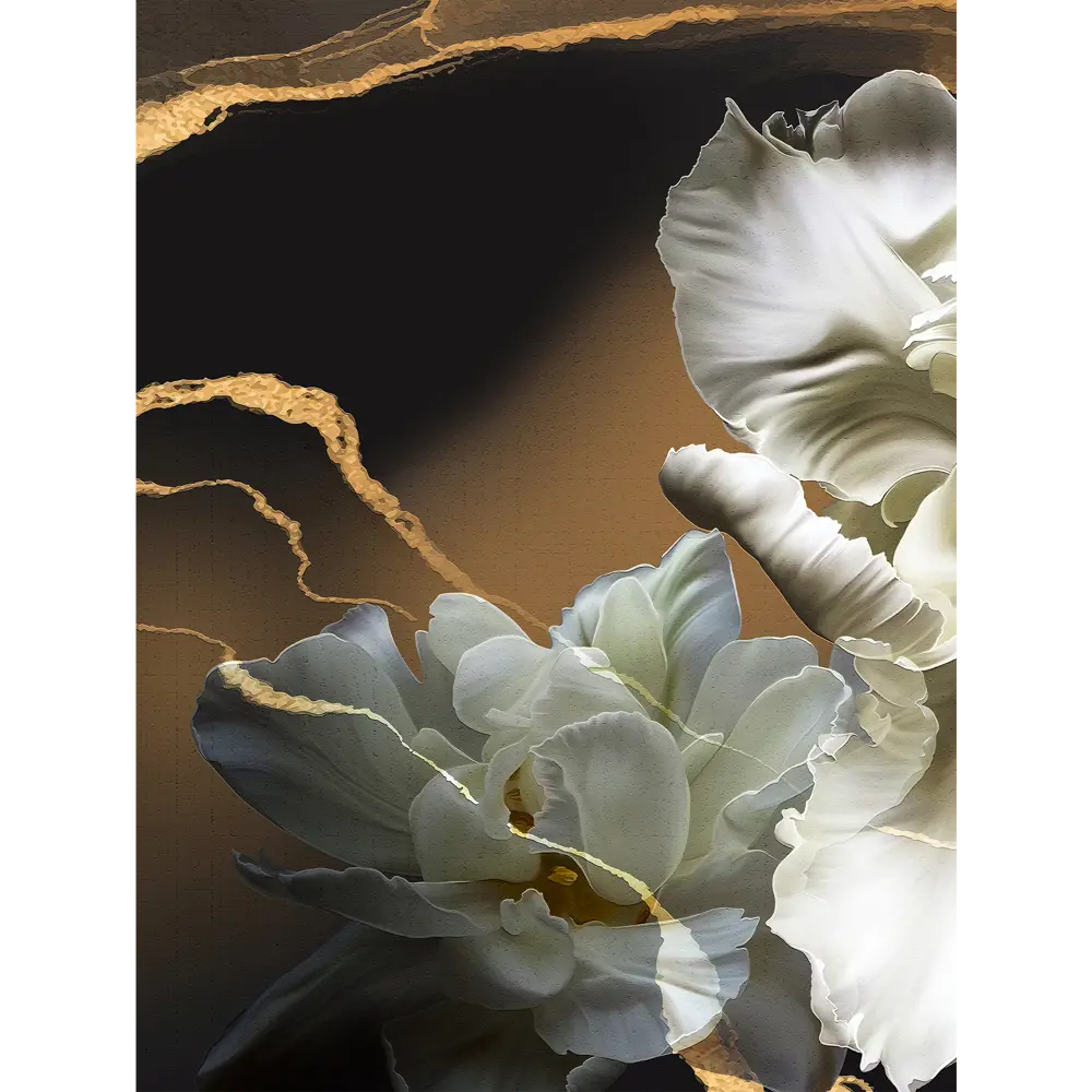 Картина на стекле Белые ирисы 1 60x80 см 85283010 STLM-2112783 ARTABOSKO 