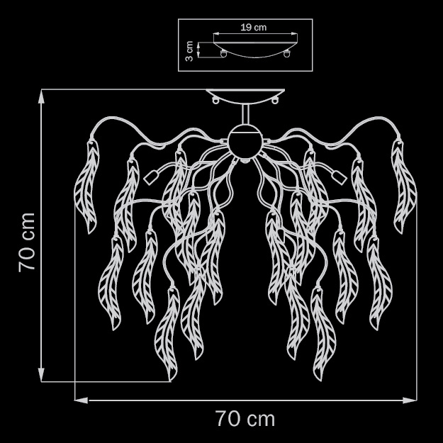 Потолочная люстра Lightstar Vetro Сolore 793125 LIGHTSTAR ДИЗАЙНЕРСКИЕ, VETRO СOLORE 058349 Хром  - Вид №1
