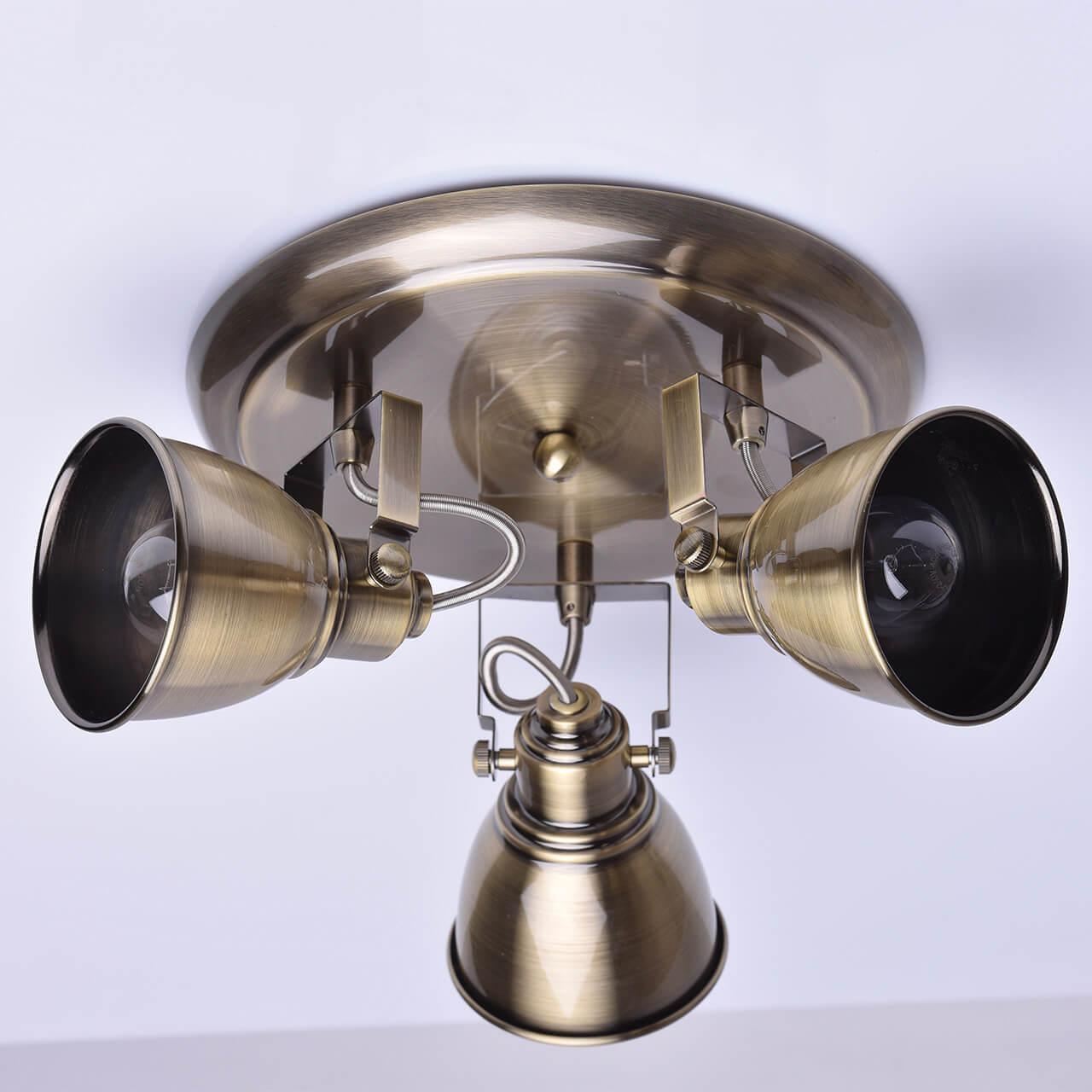 Спот потолочный на 3 лампы бронзовый "Ринген 1" 547020203 DE MARKT РИНГЕН 00-3891124 Бронза  - Вид №1