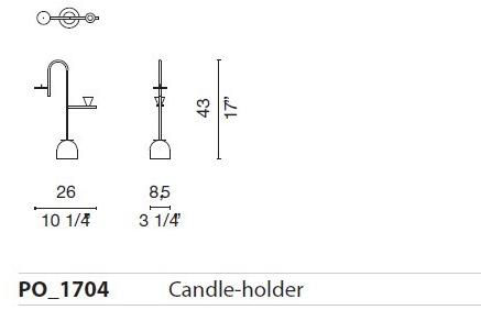 Cappellini Подсвечник из металла sun-id-1474180 - Вид №3