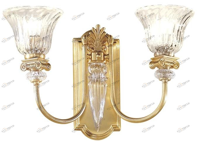 Possoni Illuminazione Атласная аппликация из чистого золота с кристаллами Natascia 27077/a2 