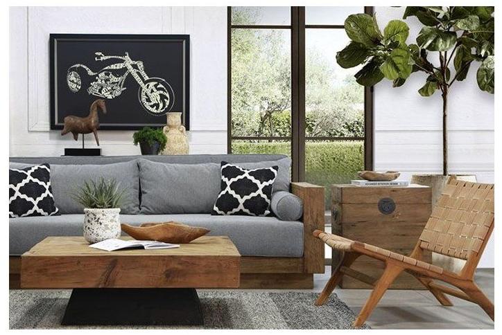 Arrediorg.it® Низкий квадратный журнальный столик из массива дерева Woodside Ah702-1 table  - Вид №3