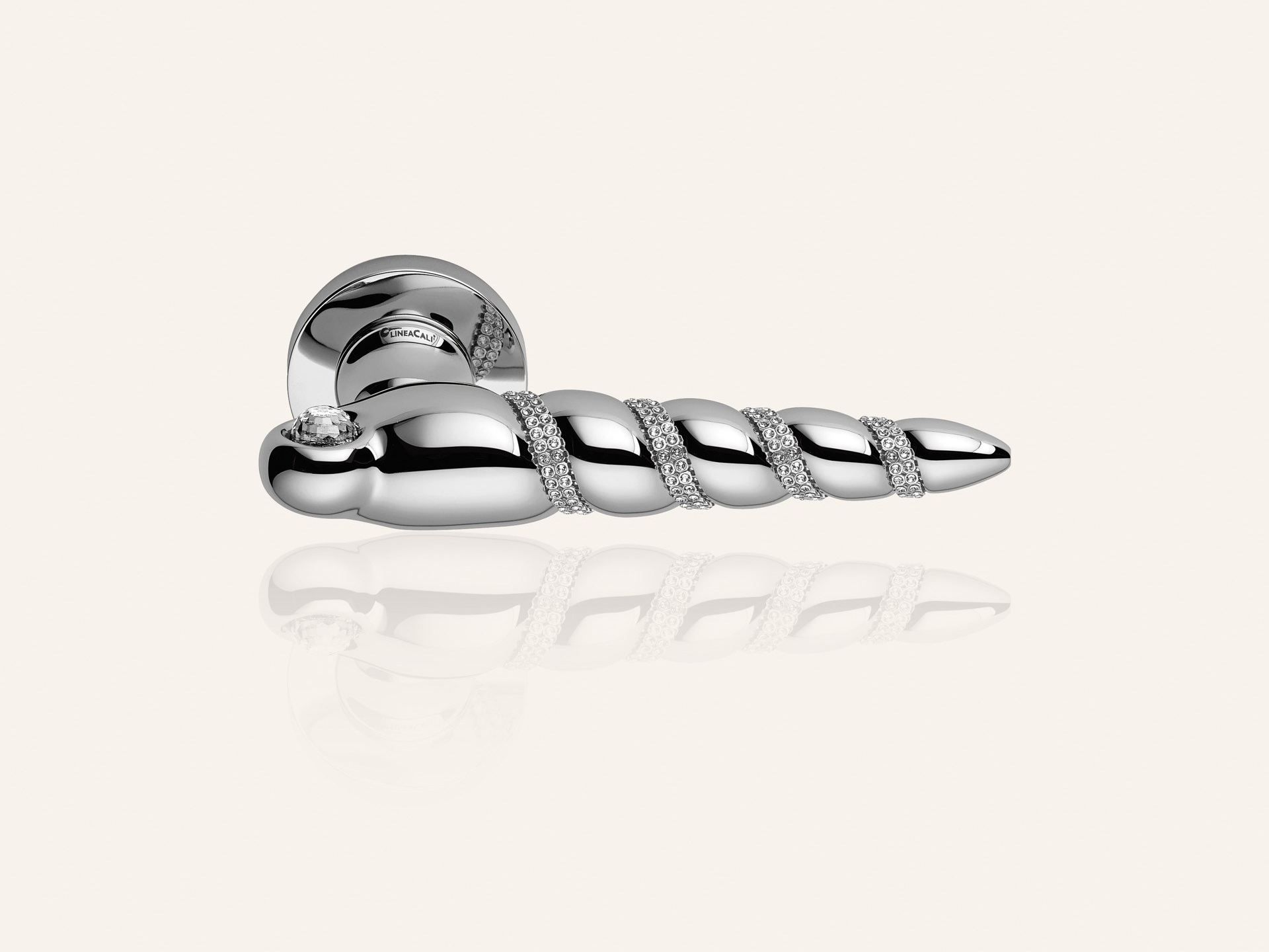 Хромированная латунная ручка с кристаллами Swarovski® на розетке с насадкой LINEA CALI' Shell Mesh ARCH-00107538 - Вид №4