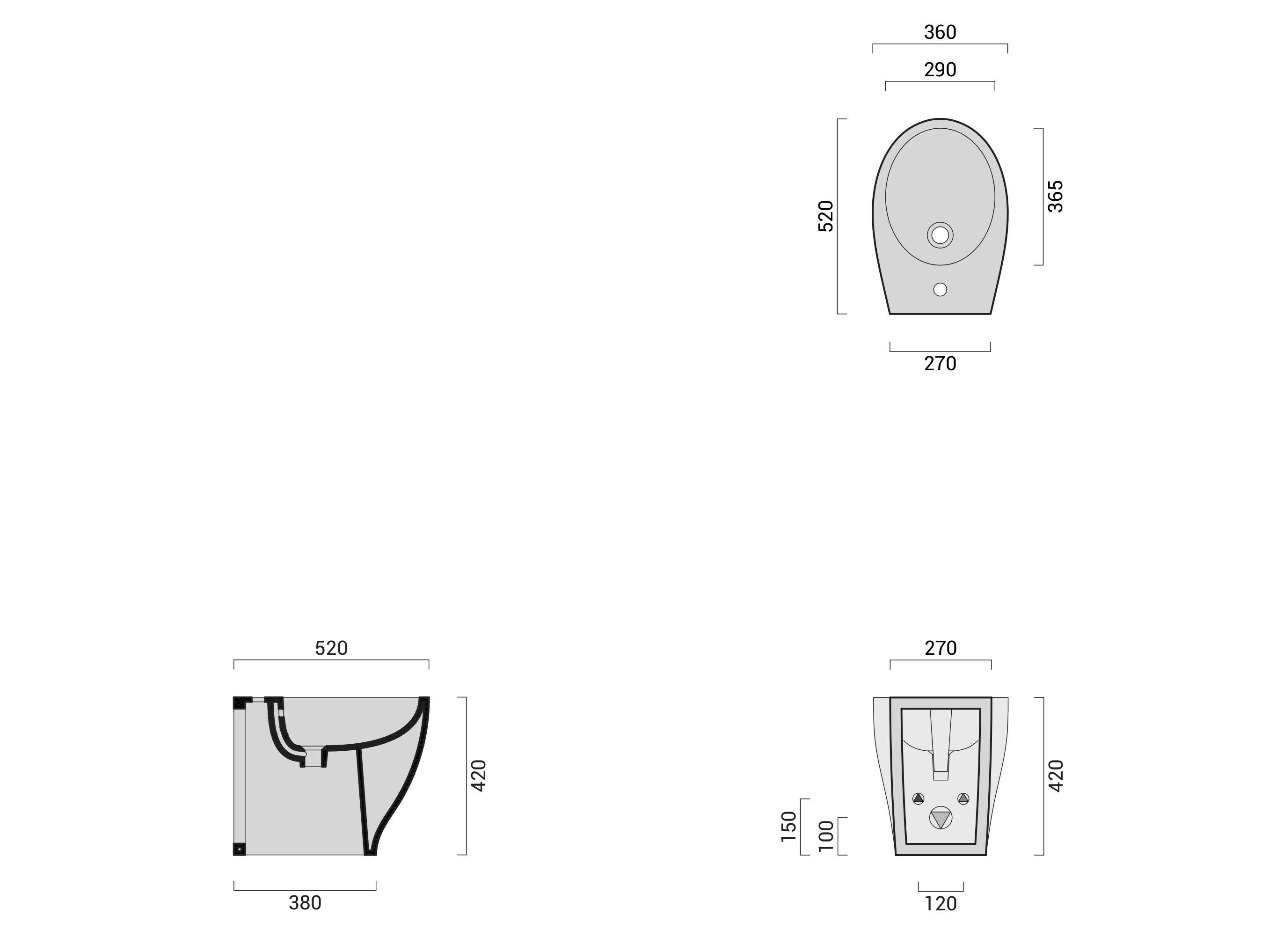 Керамическая напольная сантехника Domus Falerii Gran Mascalzone ARCH-00146573 - Вид №2