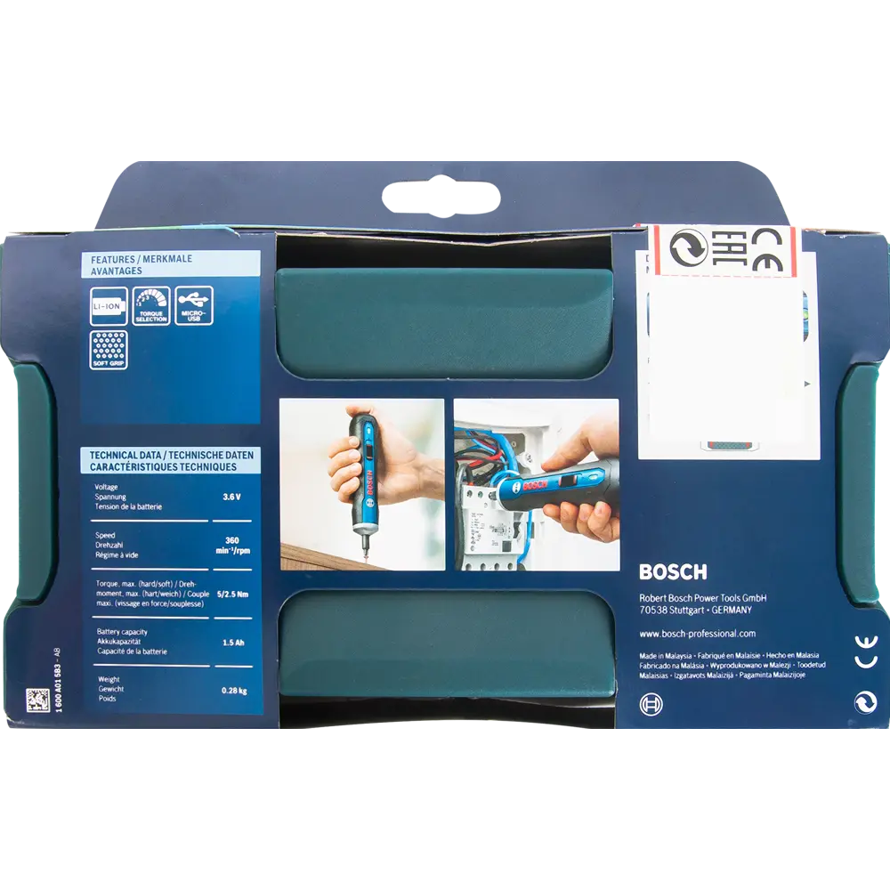 Отвертка аккумуляторная Bosch Go, 3.6 В Li-Ion 1.5 Ач, набор бит 33 шт. 82146652 STLM-2138994 BOSCH PROFESSIONAL  - Вид №5