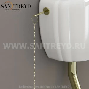 BA013 Cливной механизм с цепочкой 183 см Золотистый Globo Paestum Италия