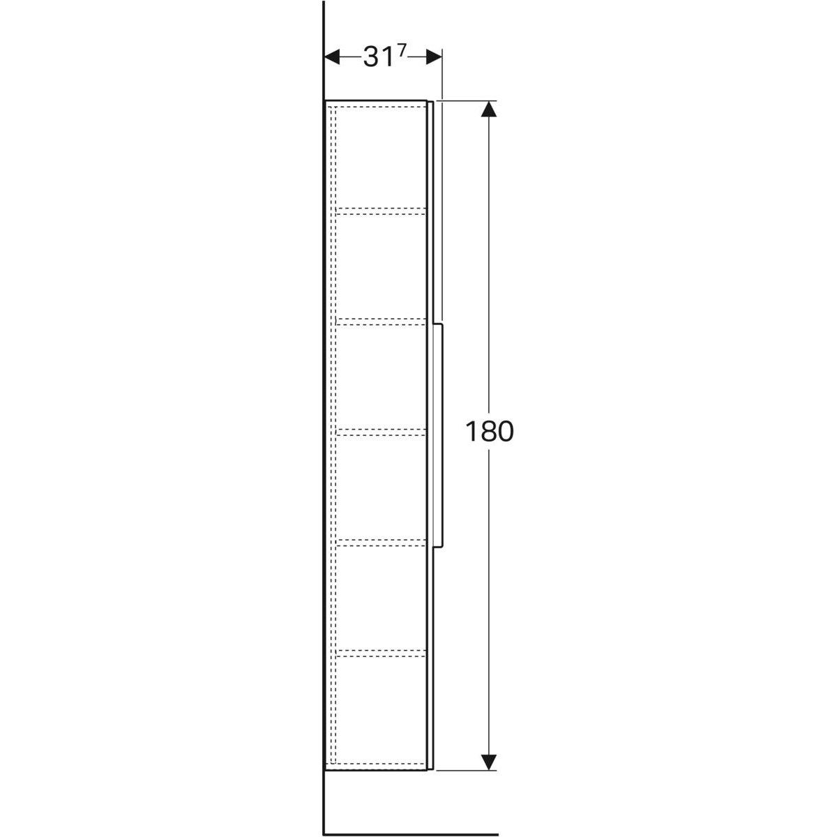 Подвесная колонна для ванной Geberit ICON ARCH-00153138 - Вид №4