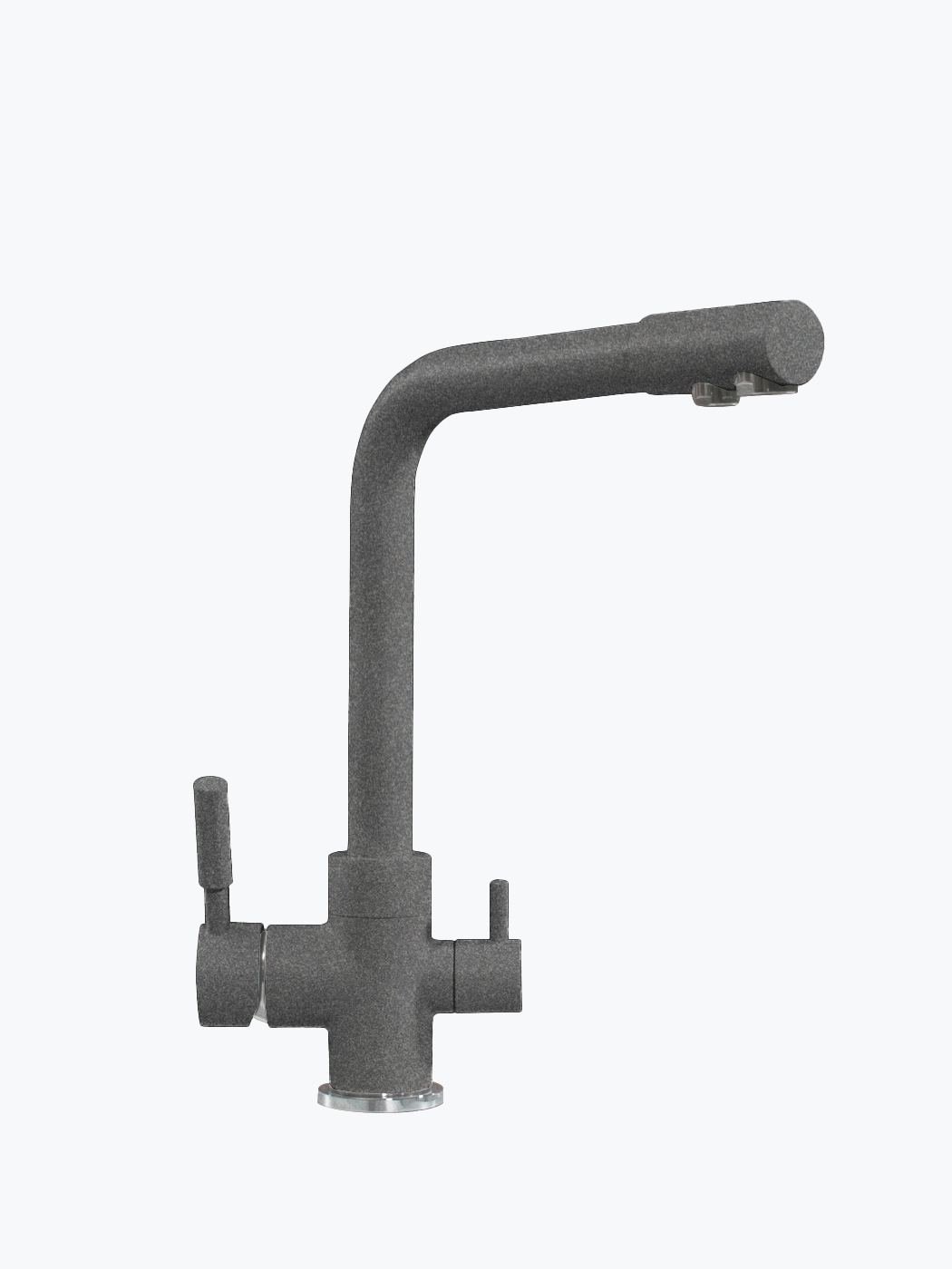 627505 Смеситель кухонный "Высокий Дуо" в тон мойки Polygran  - Вид №4