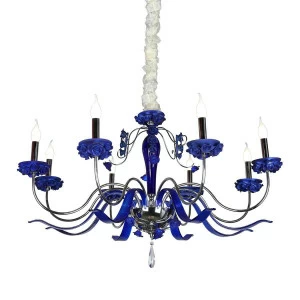 Подвесная люстра Omnilux Muntiggioni OML-70403-08 OMNILUX ДИЗАЙНЕРСКИЕ, MUNTIGGIONI CHROME 187094 Синий