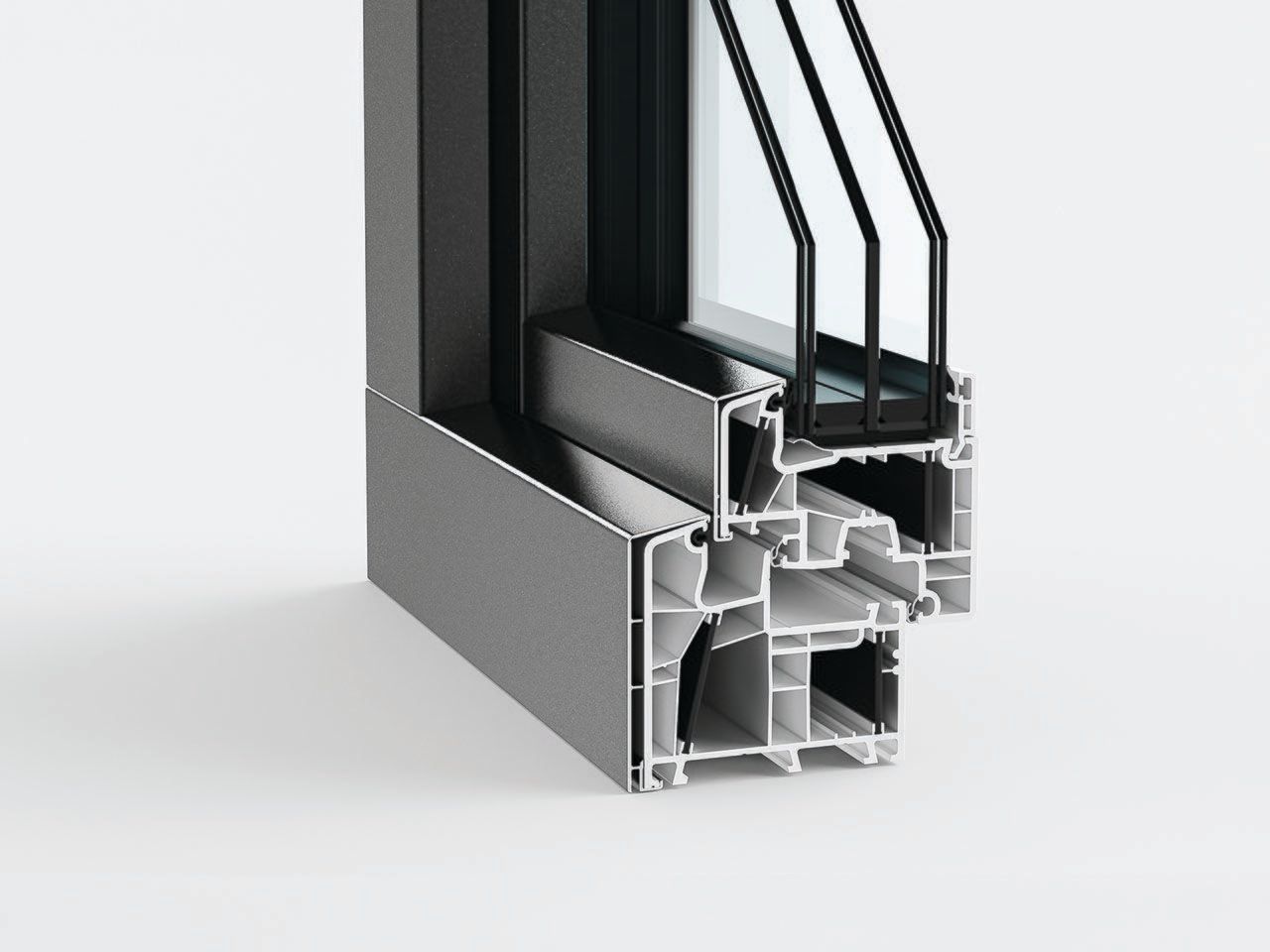 ПВХ/алюминиевые оконные рамы DQG - Diquigiovanni DQG 85 ARCH-00070907