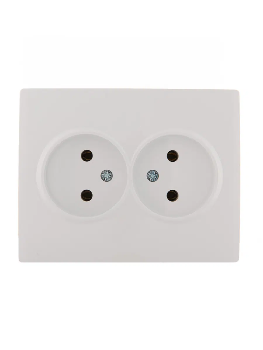 KARINA Розетка двойная бз белый LEZARD 707-0200-128В - Вид №1