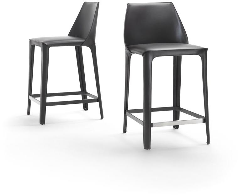 Flexform Высокий кожаный табурет со спинкой Isabel sun-id-1361467 - Вид №3