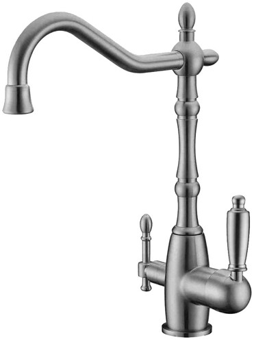 Смеситель ZorG Sanitary ZR 312 YF-33-SATIN для кухонной мойки, сталь