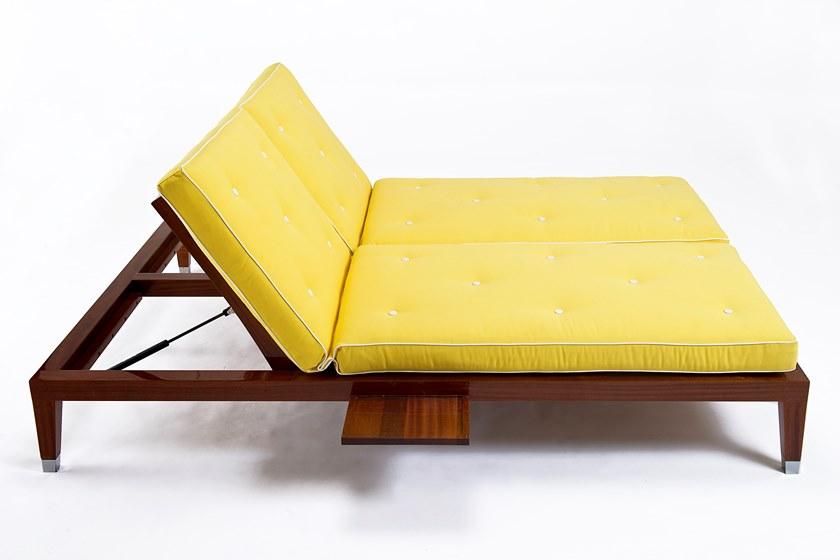 Unopiù Двойная садовая кушетка из красного дерева и ткани C'est la vie Bomoled - Вид №1