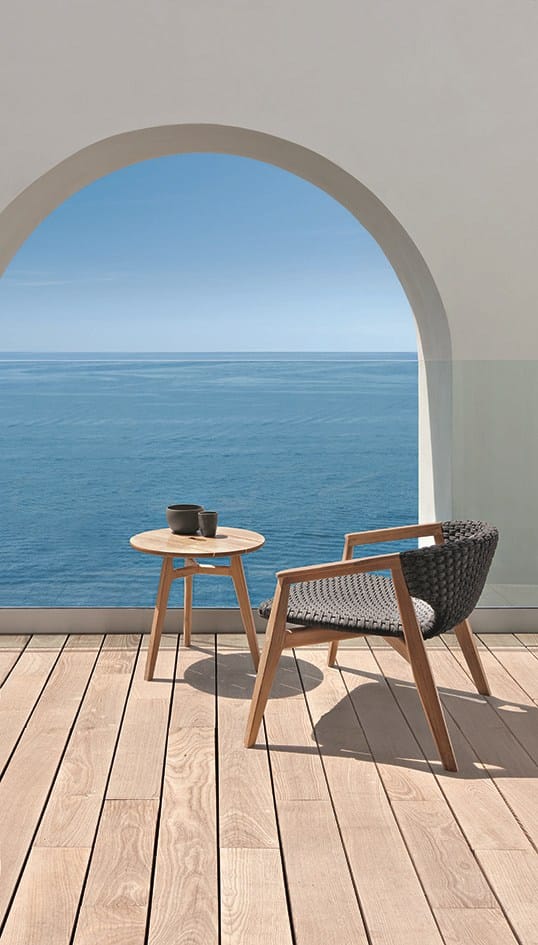 Круглый стол из тикового дерева Ethimo Knit ARCH-00022966 - Вид №3