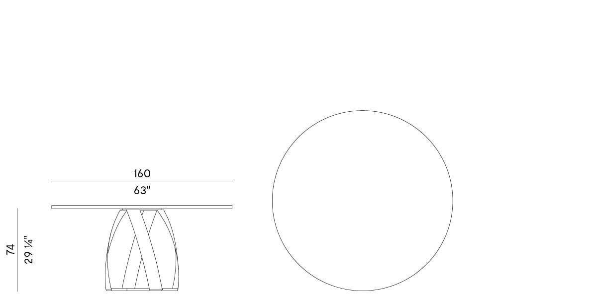 Круглый стол для гостиной Potocco Bon Bon ARCH-00038092 - Вид №3