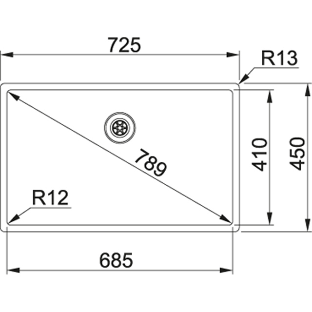 BXX 110-68/ BXX 210-68 Мойка кухонная прямоугольная Franke BOX - Вид №1
