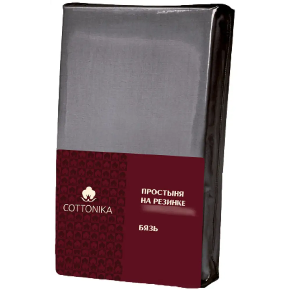 Простыня Cottonika Гамма А 180x200x20 см бязь на резинке темно-серый STLM-2182135