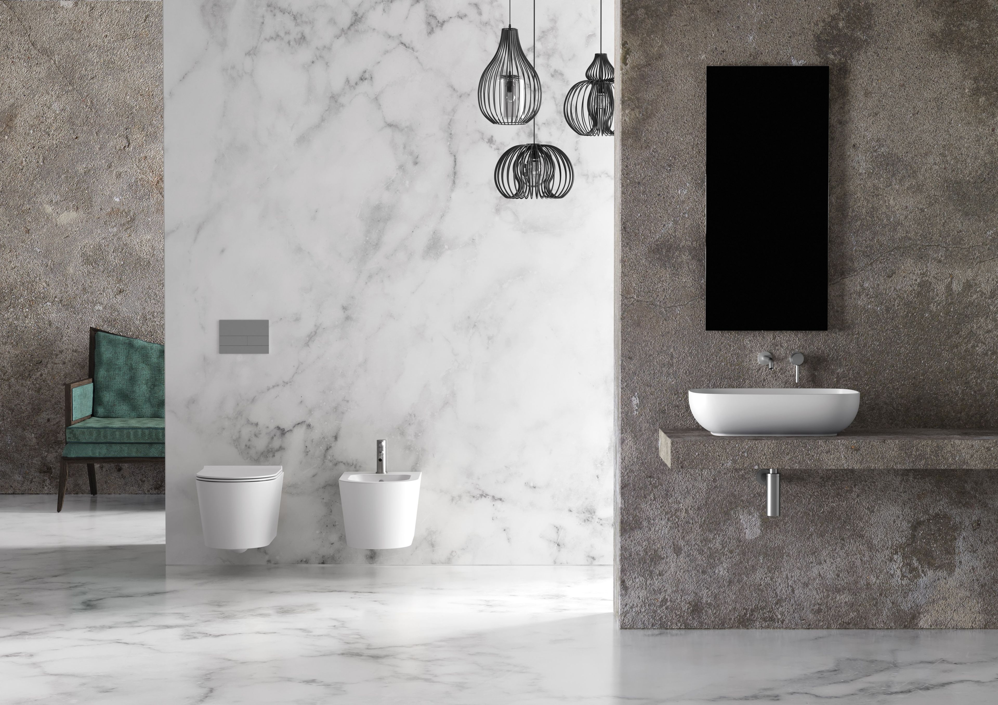 Керамическое подвесное биде Alice Ceramica Форма ARCH-00131899 - Вид №7