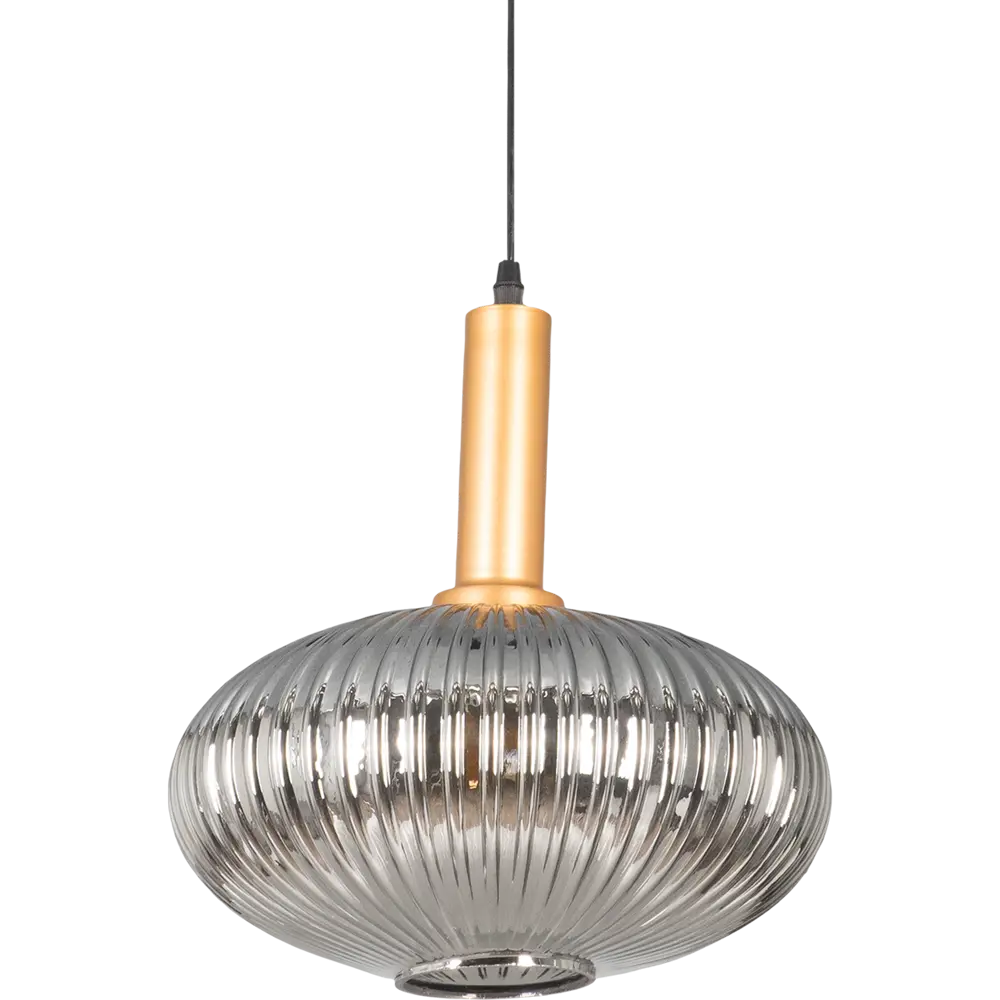 Подвесной светильник Toplight Pamella, 1 лампа, 8 м², цвет тёмный дымчатый/золото STLM-2153337 - Вид №1