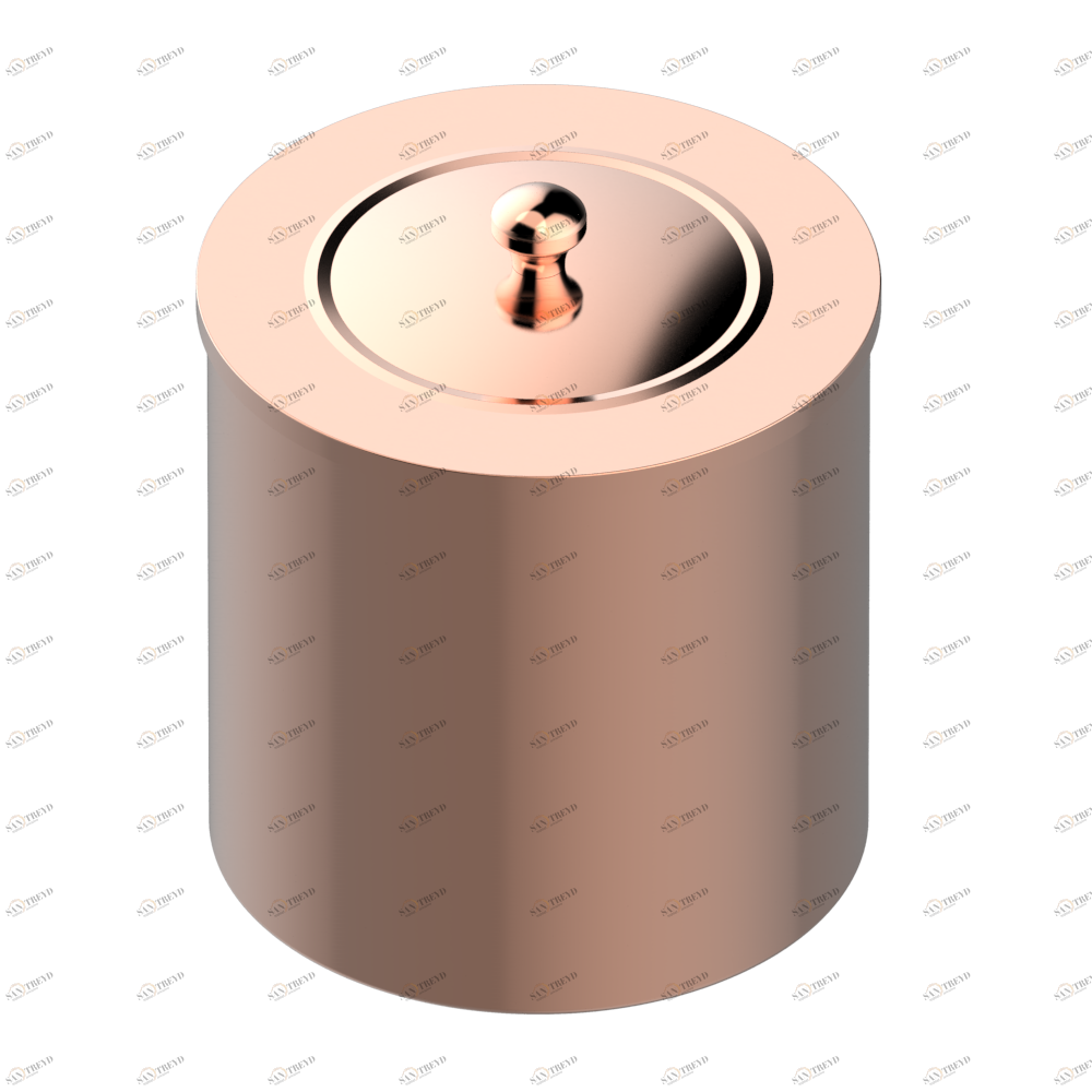 G75-712CL WASTE BASKET WITH COVER Diameter : 200 mm Thg-paris Charleston с рукоятками Blush PVD G75-712CL CAT.F