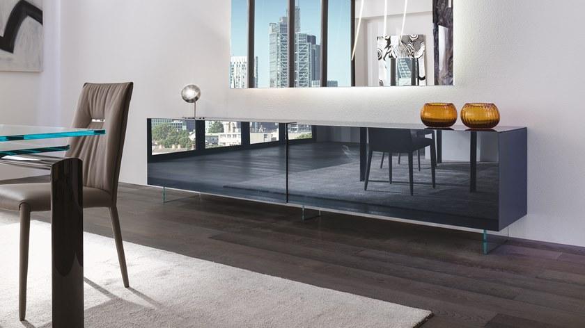 Reflex Комод из дерева и стекла с раздвижными дверцами Mirage sun-id-1504083 - Вид №2