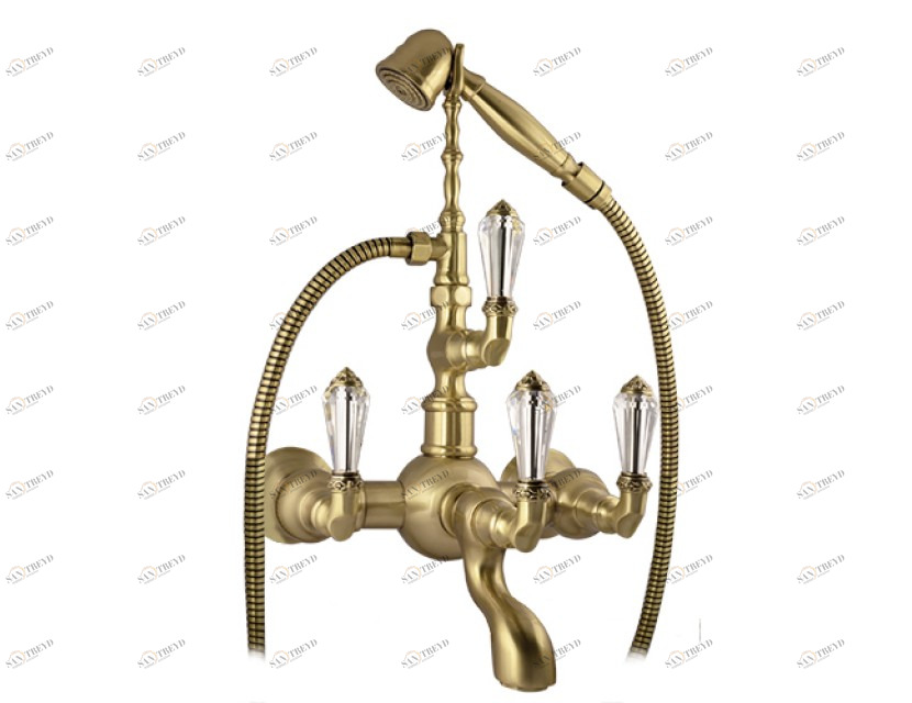 035616.F00.50 Душевой набор для ванны с кристаллами сваровски Яркий хром Mestre Adriatica