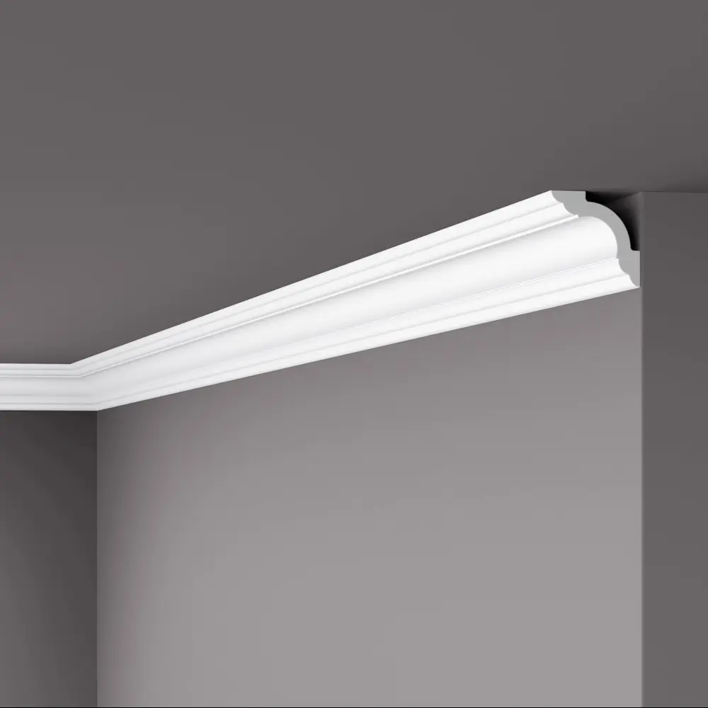 Плинтус потолочный полистирол ударопрочный NMC C1-RU белый 50x50x2000 мм STLM-2172799