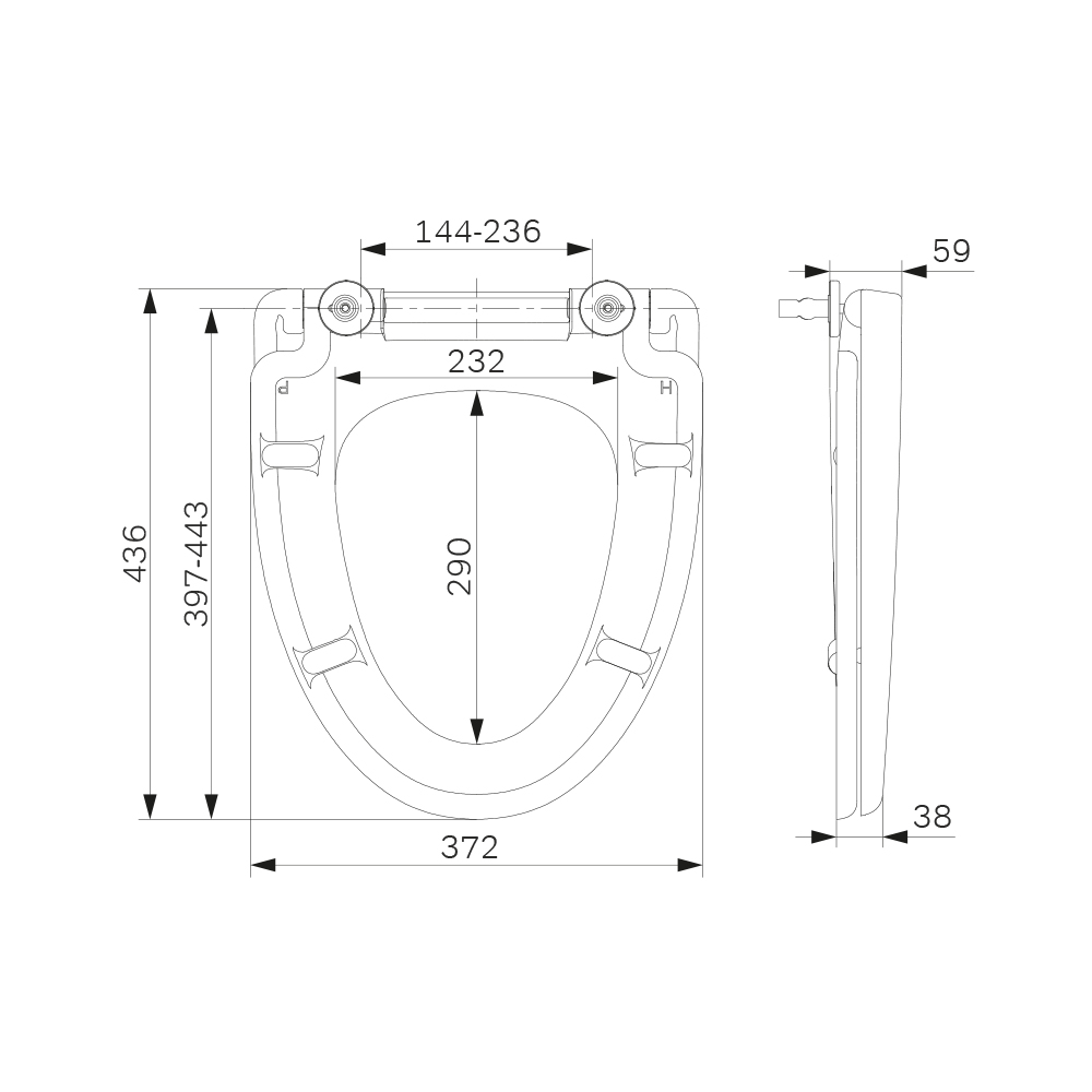 C537851WH сидение для унитаза с микролифтом шт AM.PM Bliss L - Вид №3