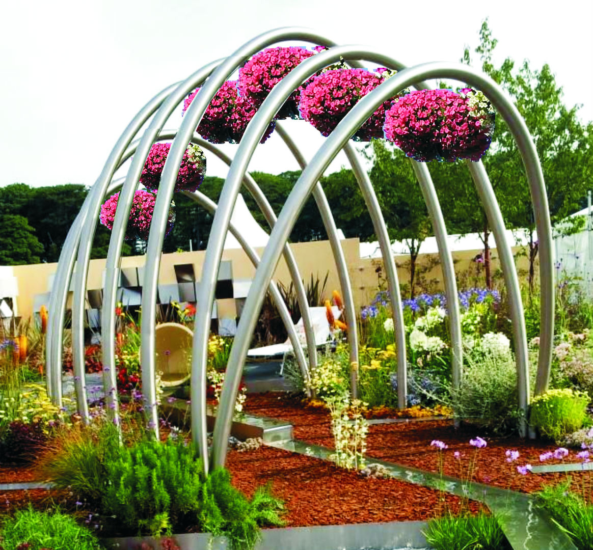 SHA7.01-AR.DP СФЕРА с 7 кашпо, арка парковая LAB.Space  - Вид №2