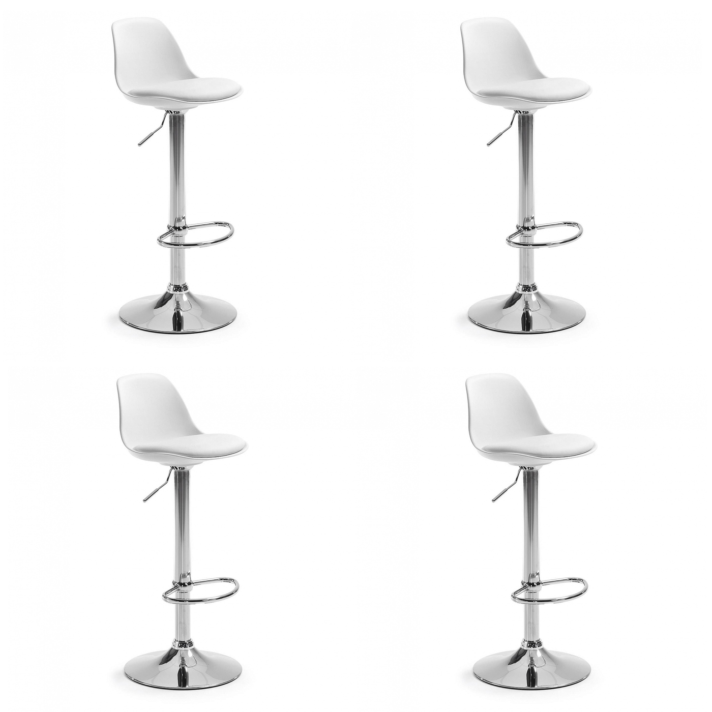108062 Комплект барных стульев белый цвет (4 шт) La Forma Orlando