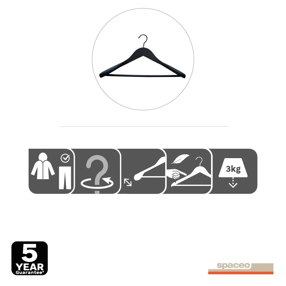 SPACEO Широкие деревянные плечики с поворотной системой 82680683 STLM-0033941 - Вид №9