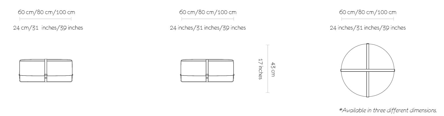 Круглый пуф из нубука MORADA Bond ARCH-00019538 - Вид №1