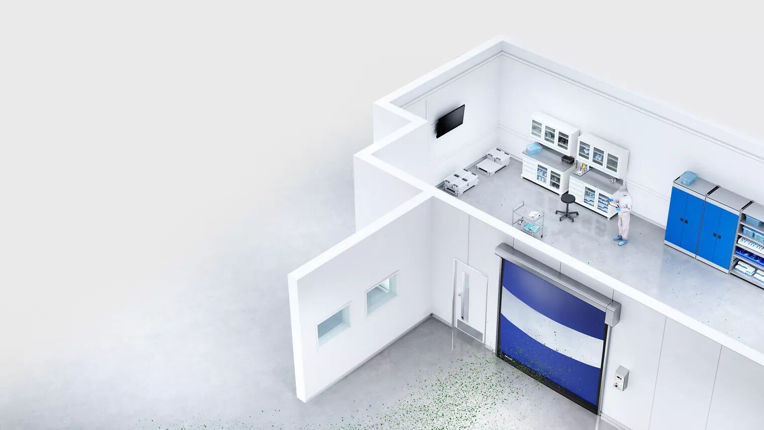 Быстрые двери для чистых помещений ASSA ABLOY Entrance Systems внутренние приложения ARCH-00094308 - Вид №2