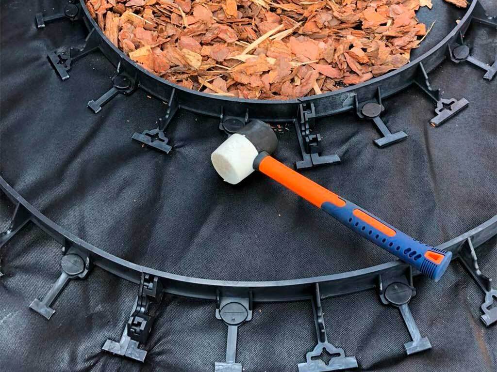 Пластиковый бордюр 58 мм, длина 1 м, зелёный ГеоПластБорд GPBST-54 - Вид №11